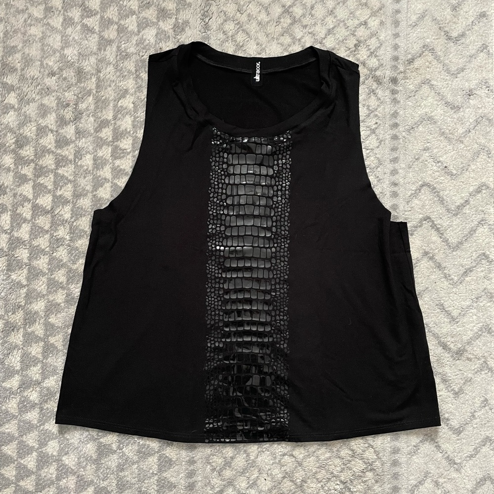 Ultracor Crocodile black tank top EUC